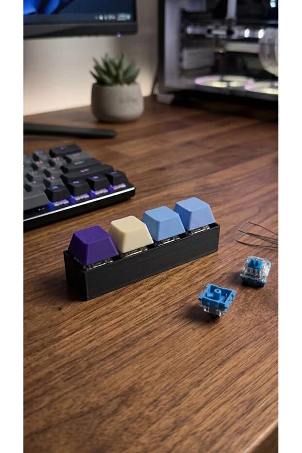 4'lü Blue Switch Mekanik Klavye Fidget Oyuncağı
